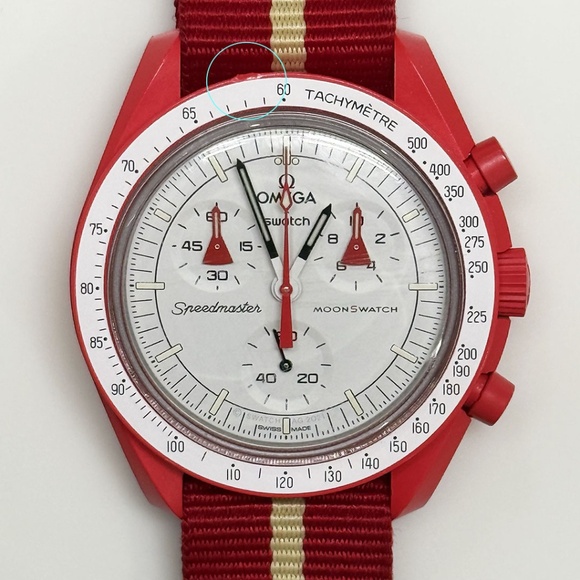 Omega x Swatch Mission to Mars Bioceramic Moonswatch Watch - Picture 13 of 13